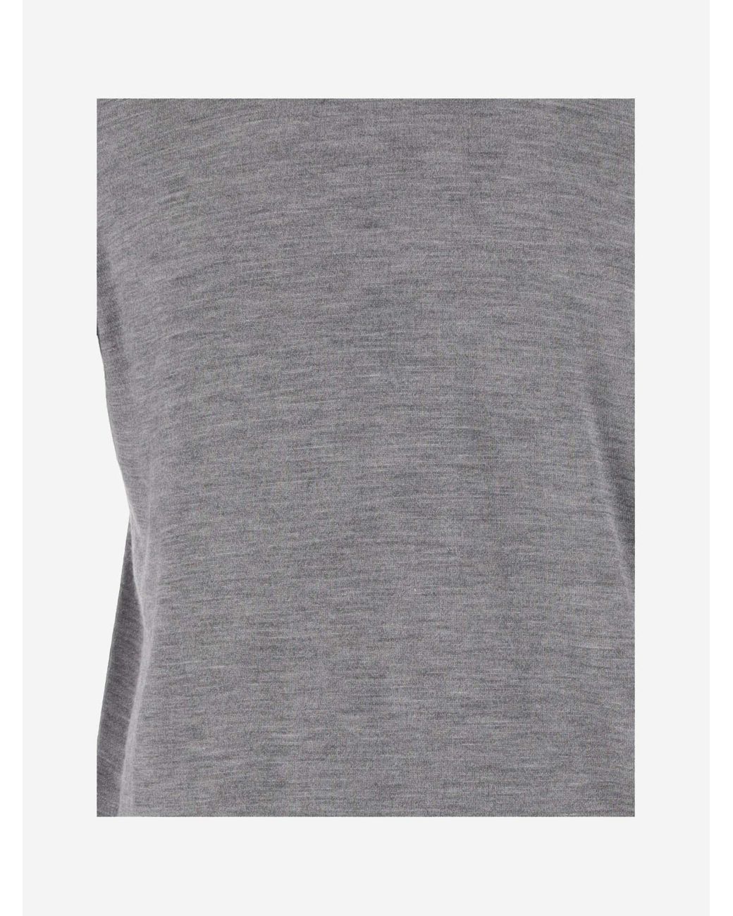 Malo Gray Cashmere And Silk Pullover for men