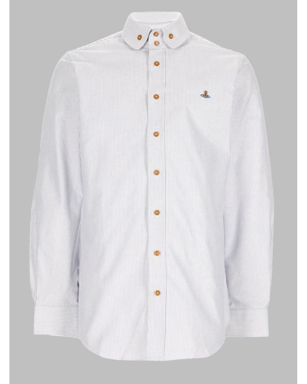 Vivienne Westwood White Pinstripe Button-Down Shirt for men