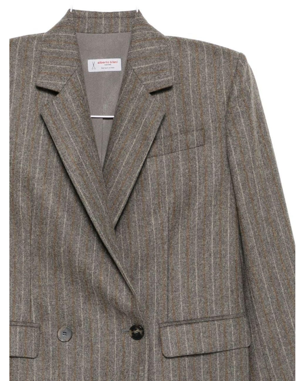 Alberto Biani Double Breasted Jacket in het Gray
