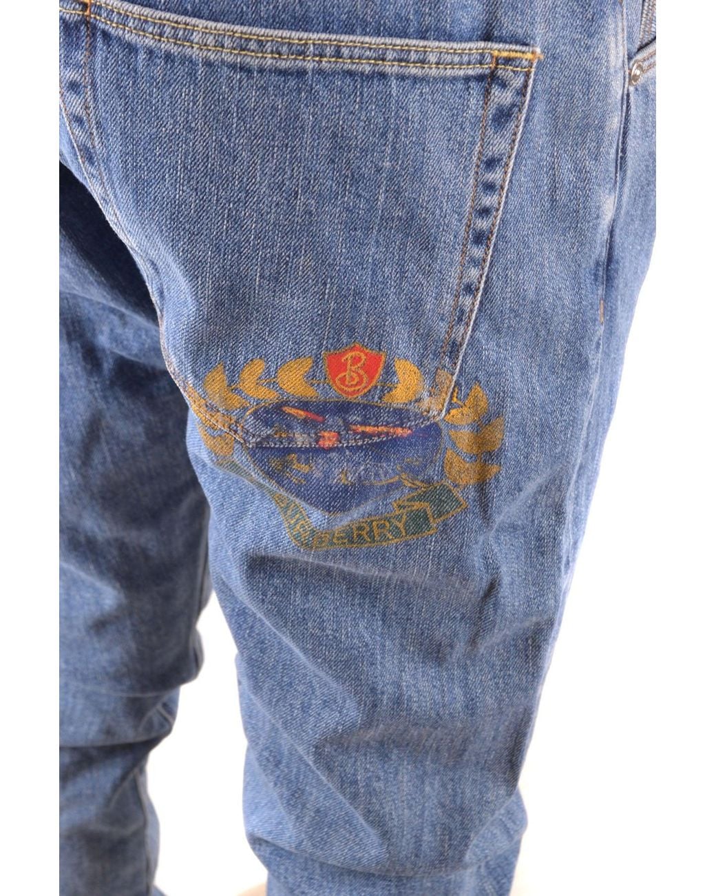 Burberry Blue Straight Jeans Denim for men