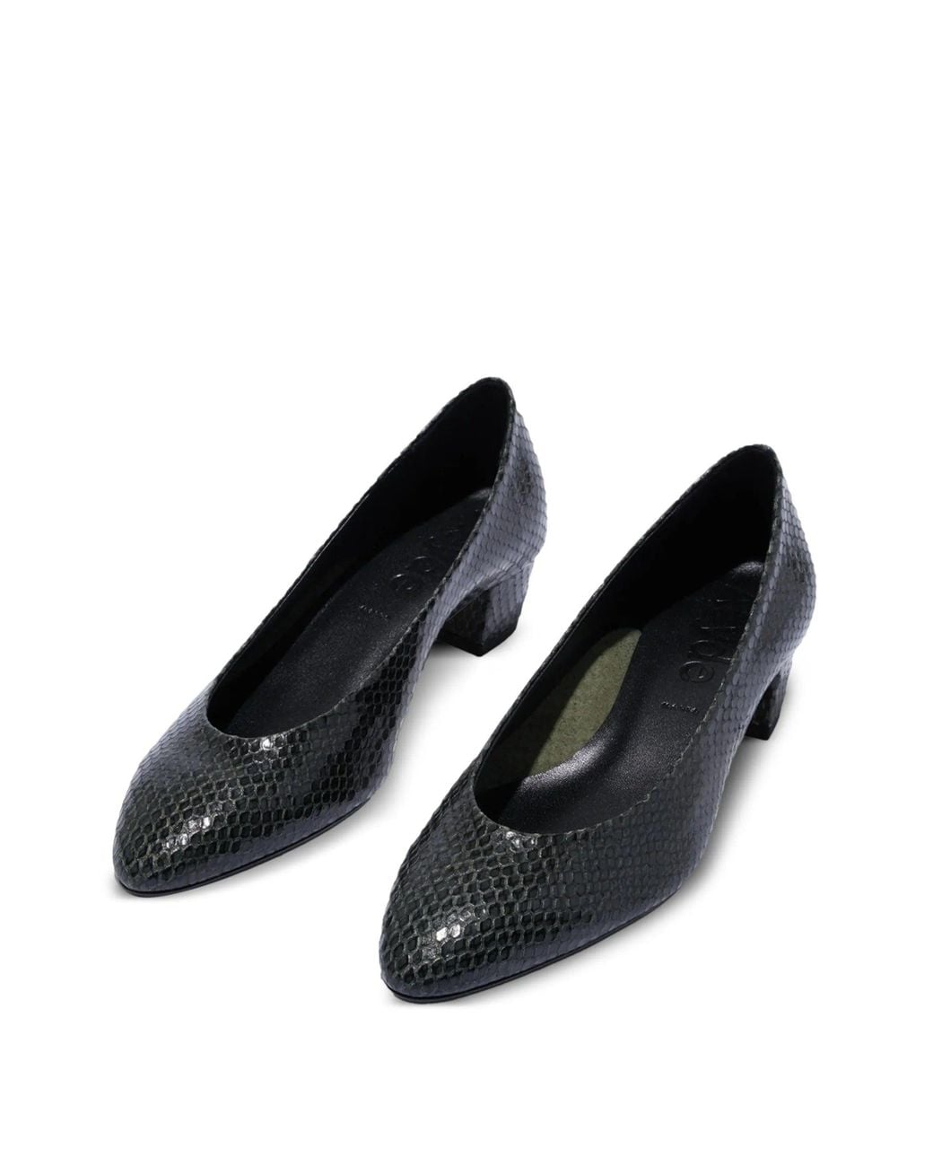 Aeyde White Helia Mini Snake Print Calf Leather Moss