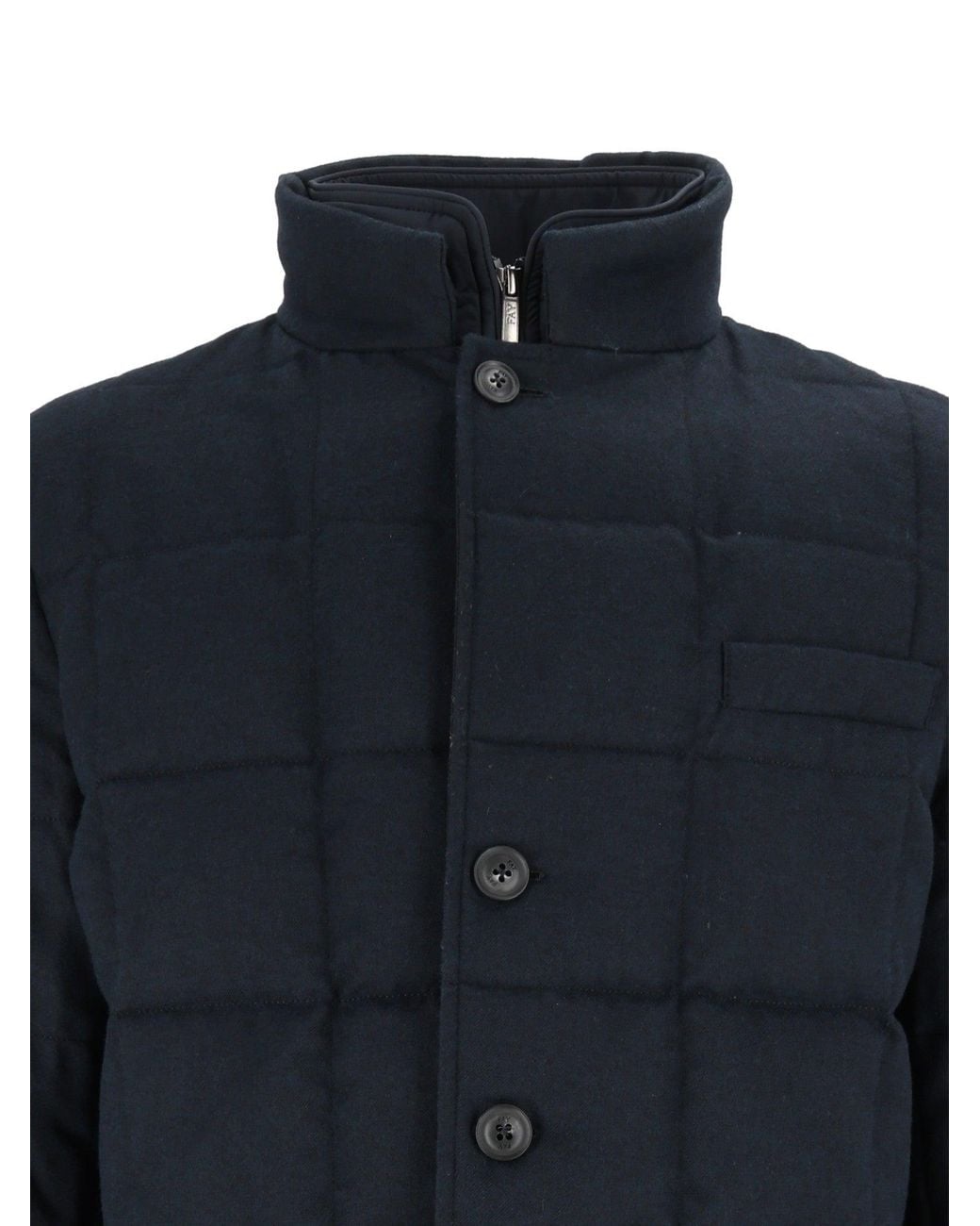 Fay Blue Double-Breasted Quilted Down Jacket
