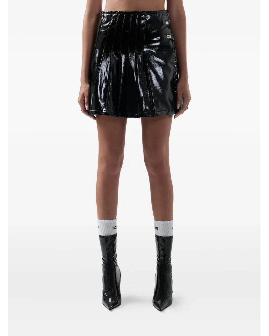 Gcds Black Faltenrock Mit Schnallen
