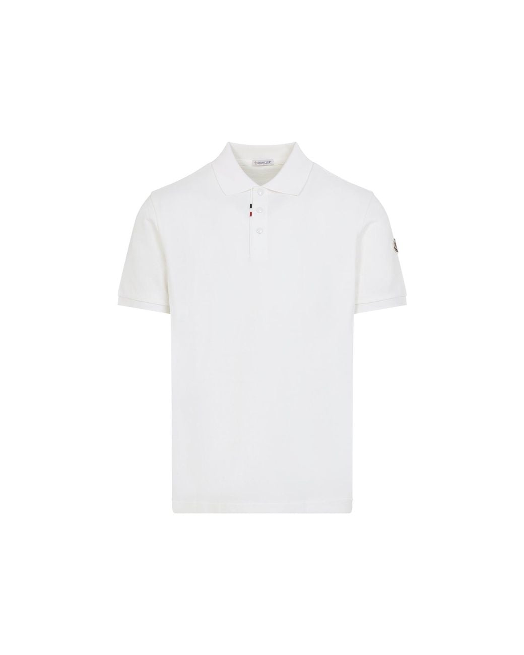 Moncler White Cotton Polo
