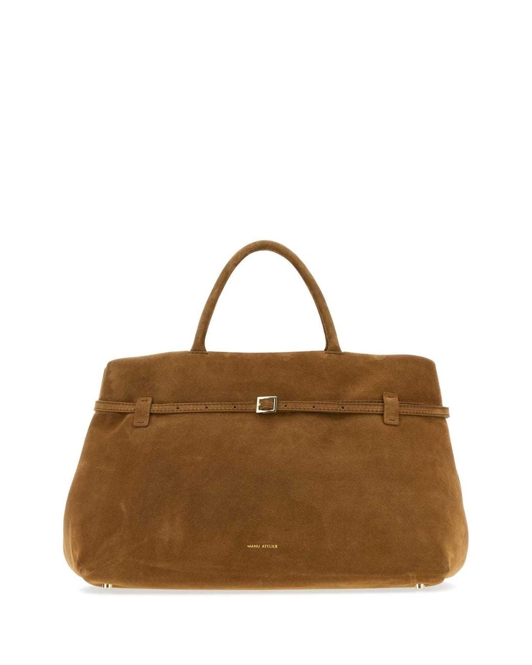 MANU Atelier Brown Suede Le Cambon 40 Handbag