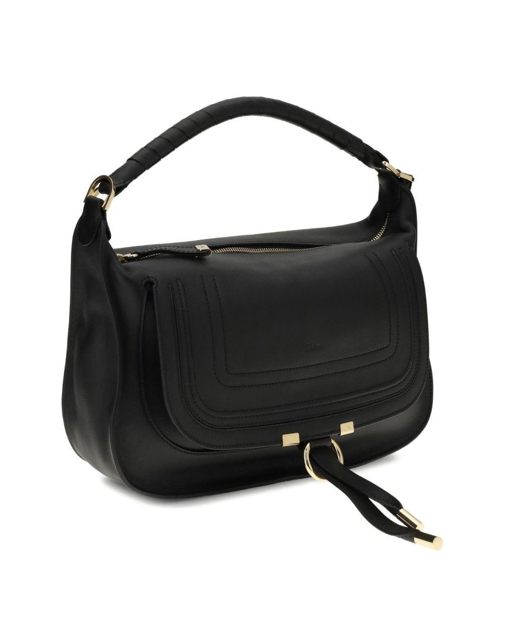 Chloé Black Marcie Leather Shoulder Bag