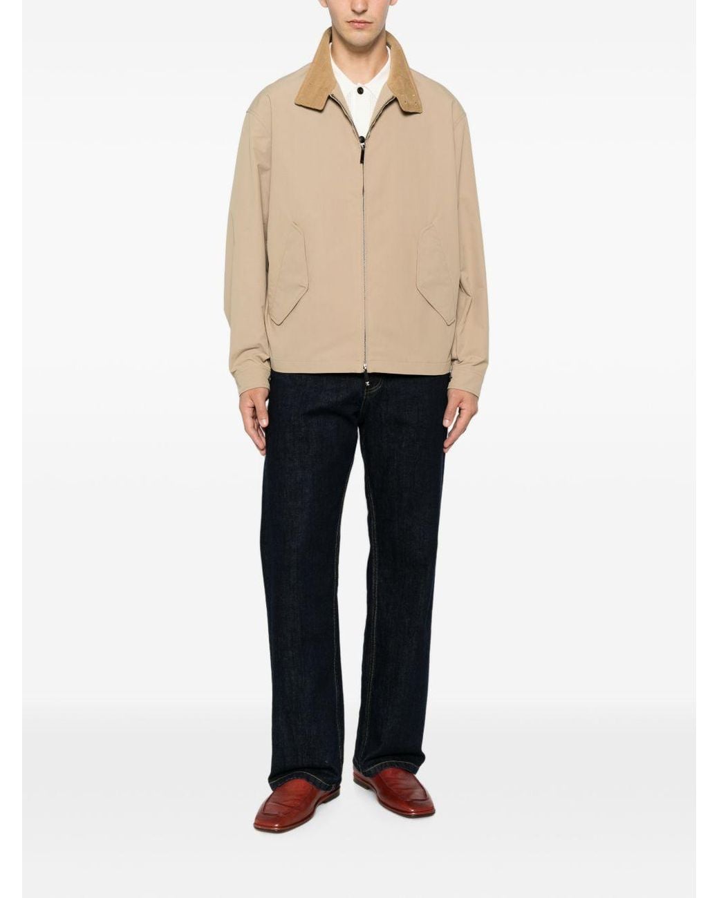Emporio Armani Natural Nylon Bomber Jacket