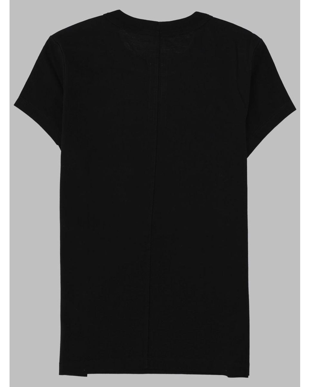 Rick Owens Black Cotton Crewneck T-Shirt Dress