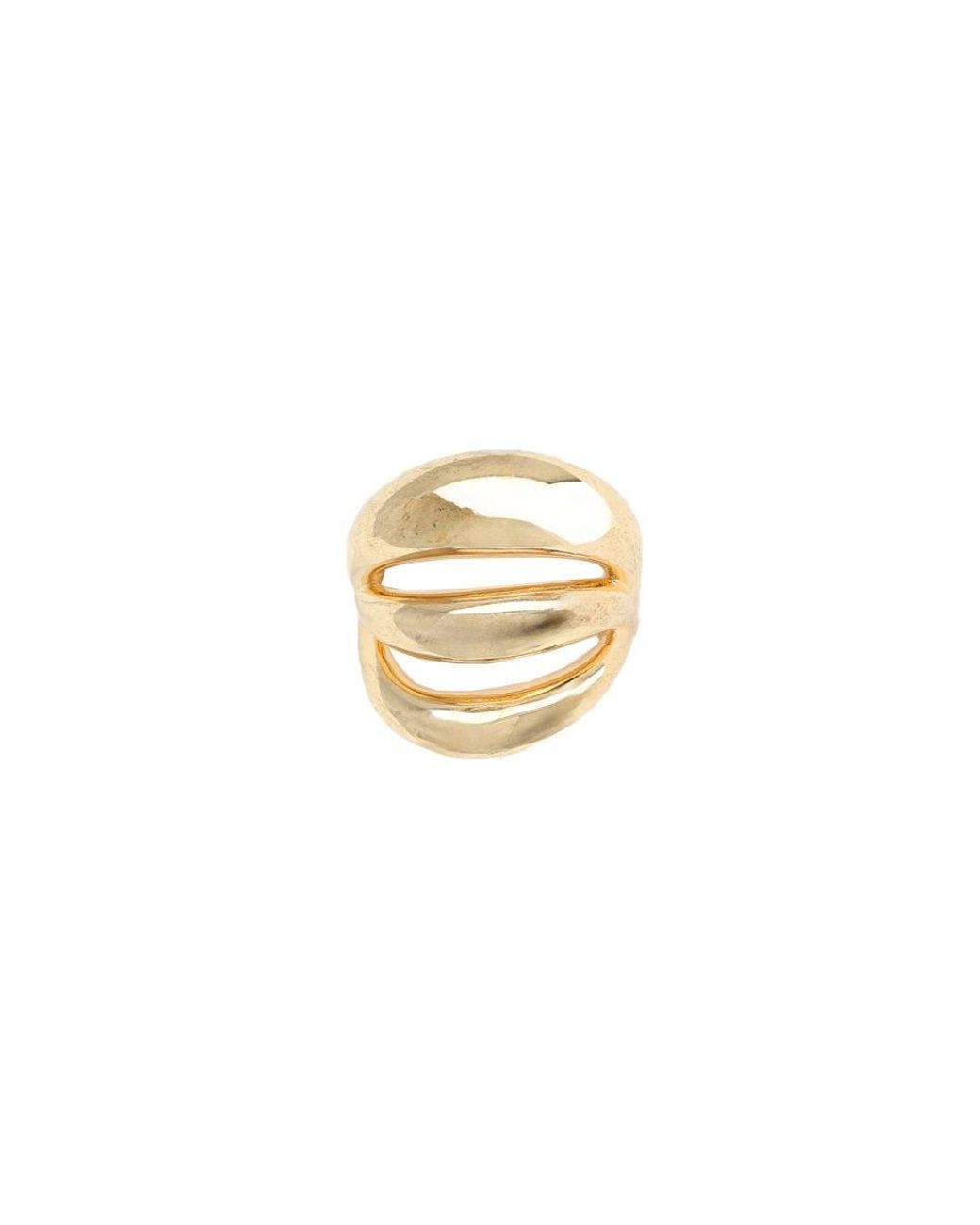Panconesi Metallic Abstract Sculptural Ring