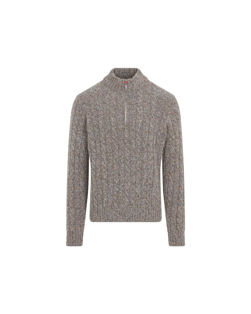 Kiton Gray Cashmere Turtleneck Sweater