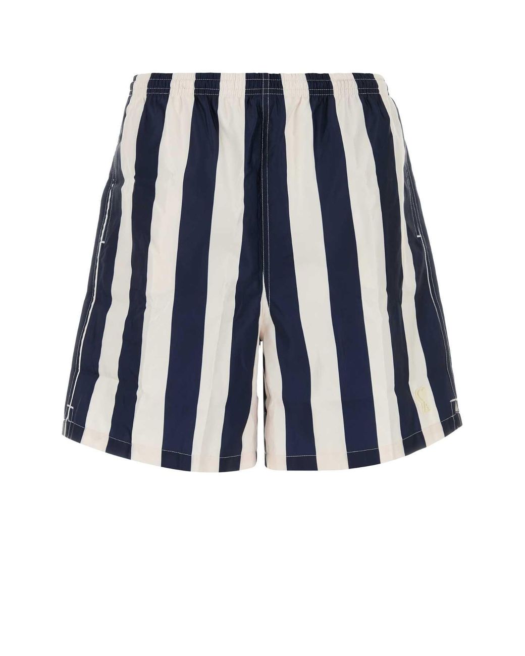 AMI Blue Printed Polyester Swimming Shorts for men