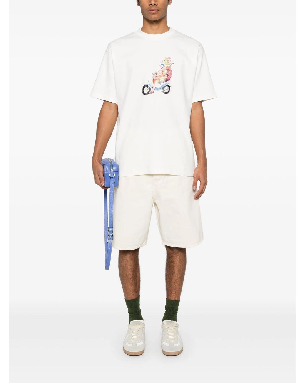 Drole de Monsieur White Le Short Baggy Écru for men