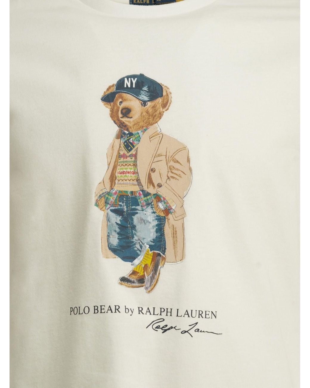 Polo Ralph Lauren White "Polo Bear" Crew Neck T Shirt