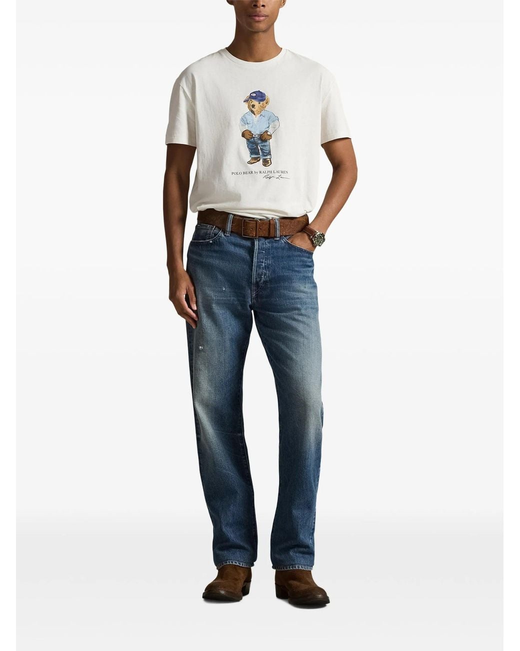 Polo Ralph Lauren White Polo Bear T-Shirt for men