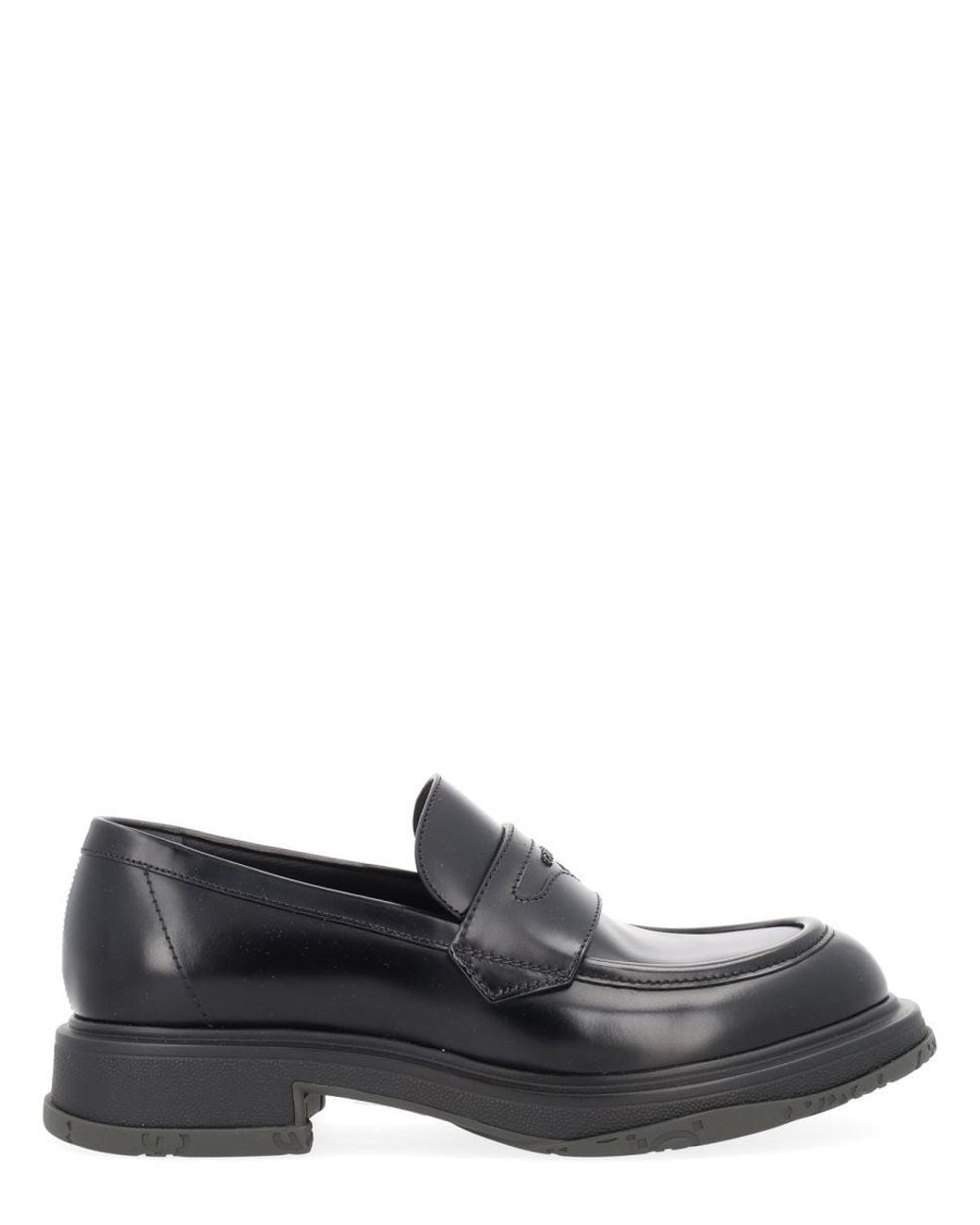 Gucci Gray Leather Loafer for men
