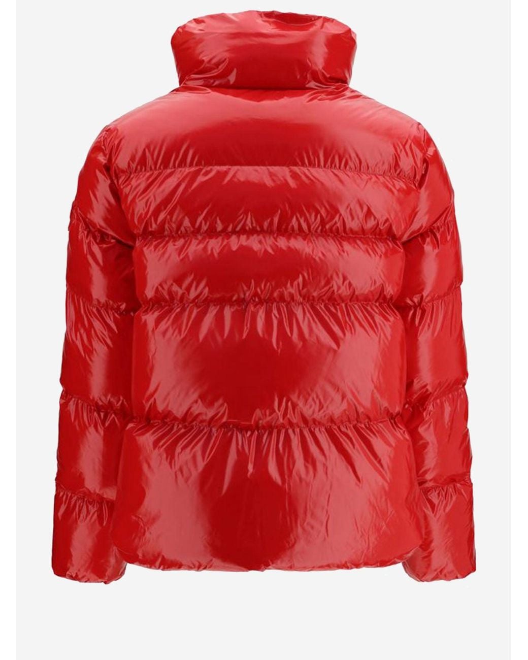 Pinko Red Nylon Padded Down Jacket