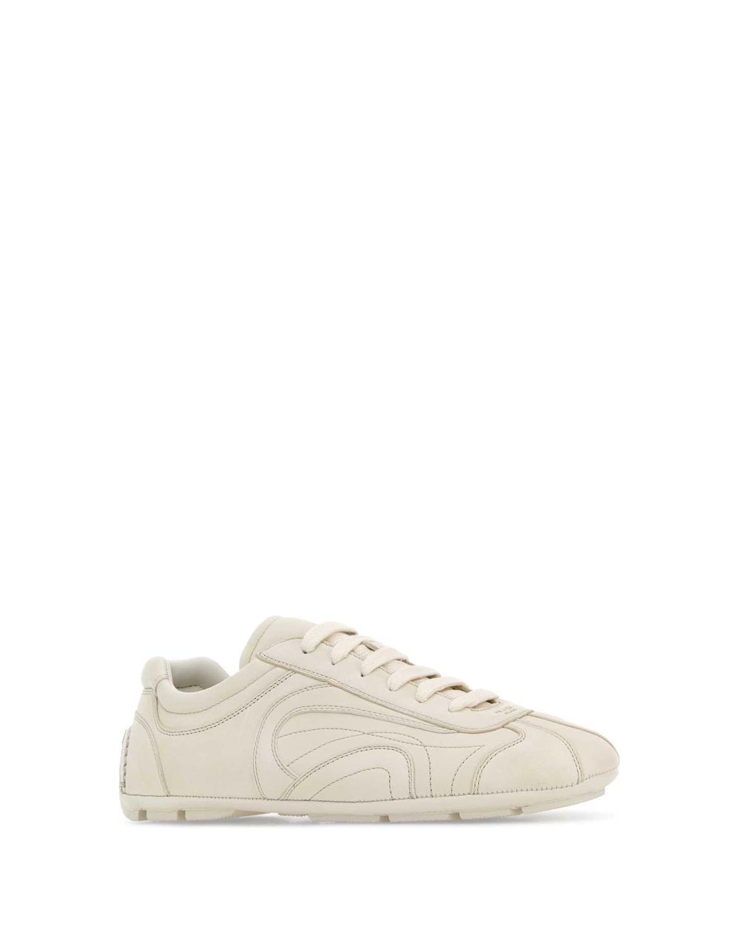 Prada White Ivory Nappa Leather Montecarlo Re-Edition 2005 Sneakers for men