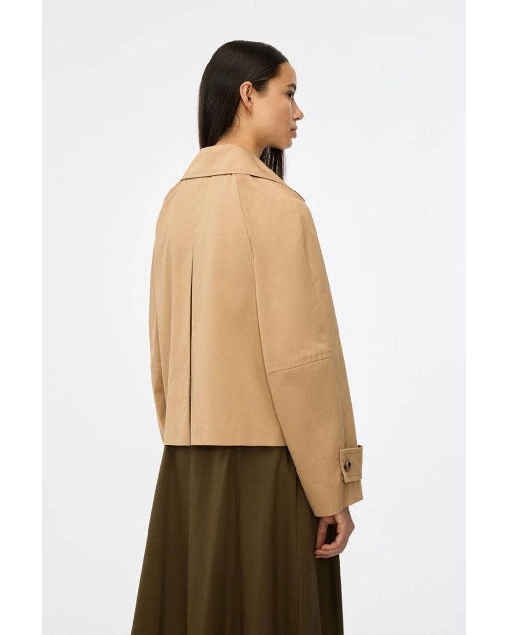 iBlues Natural Camel Technical Nylon Zip-Up Jacket