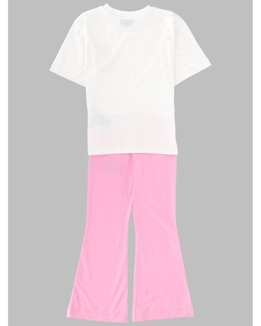 Moschino Pink Maxi T-Shirt And Trousers Set