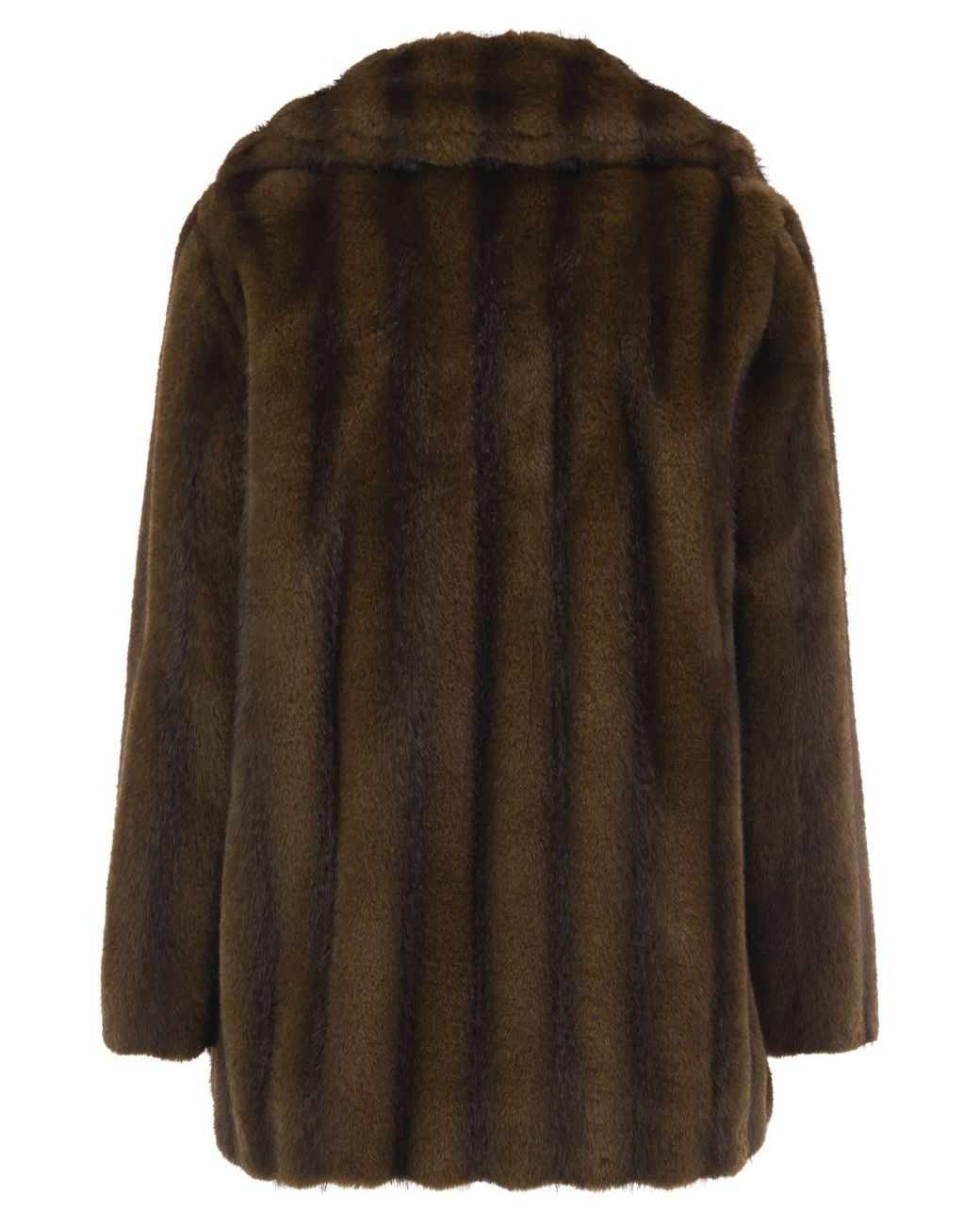 Max Mara Brown Mstneo Faux Fur Coat