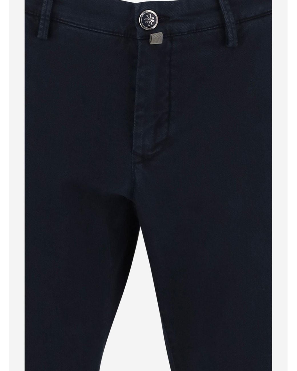 Jacob Cohen Blue Pants Stretch Cotton-Blend Lyocell Trousers for men