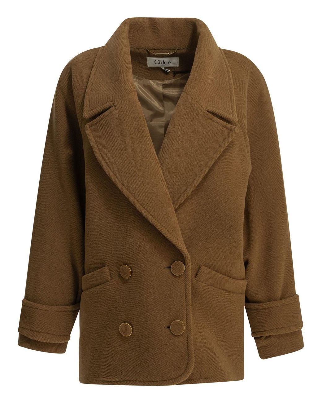 Chloé Green Short Wool Coat
