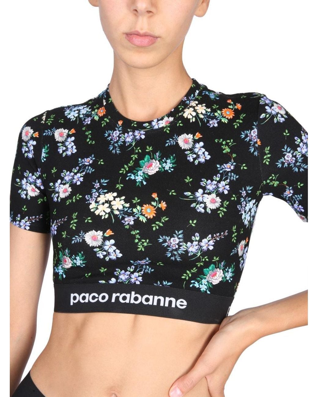 Rabanne Black Top Cropped