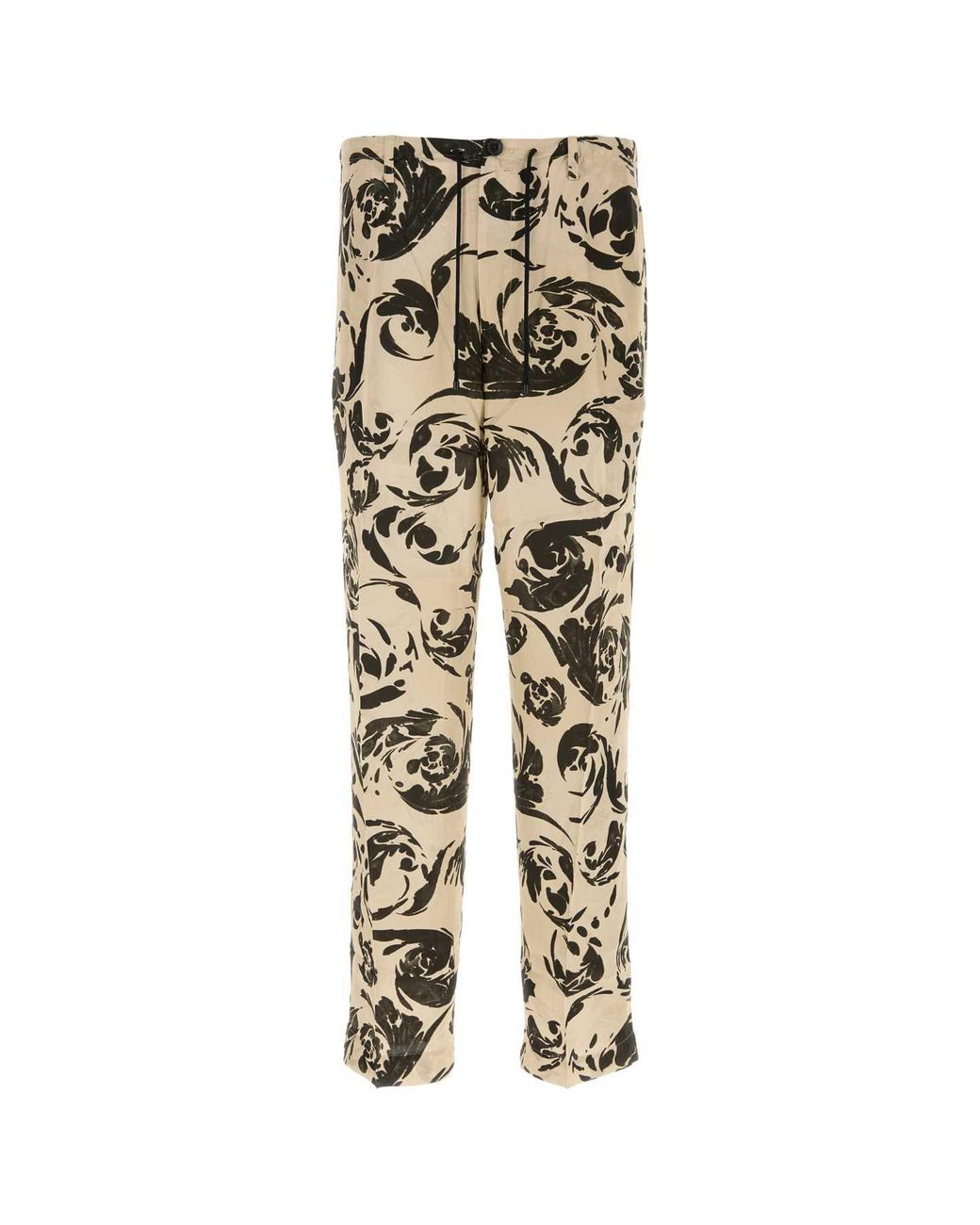 Dries Van Noten Multicolor Pritned Viscose Penny Pant for men