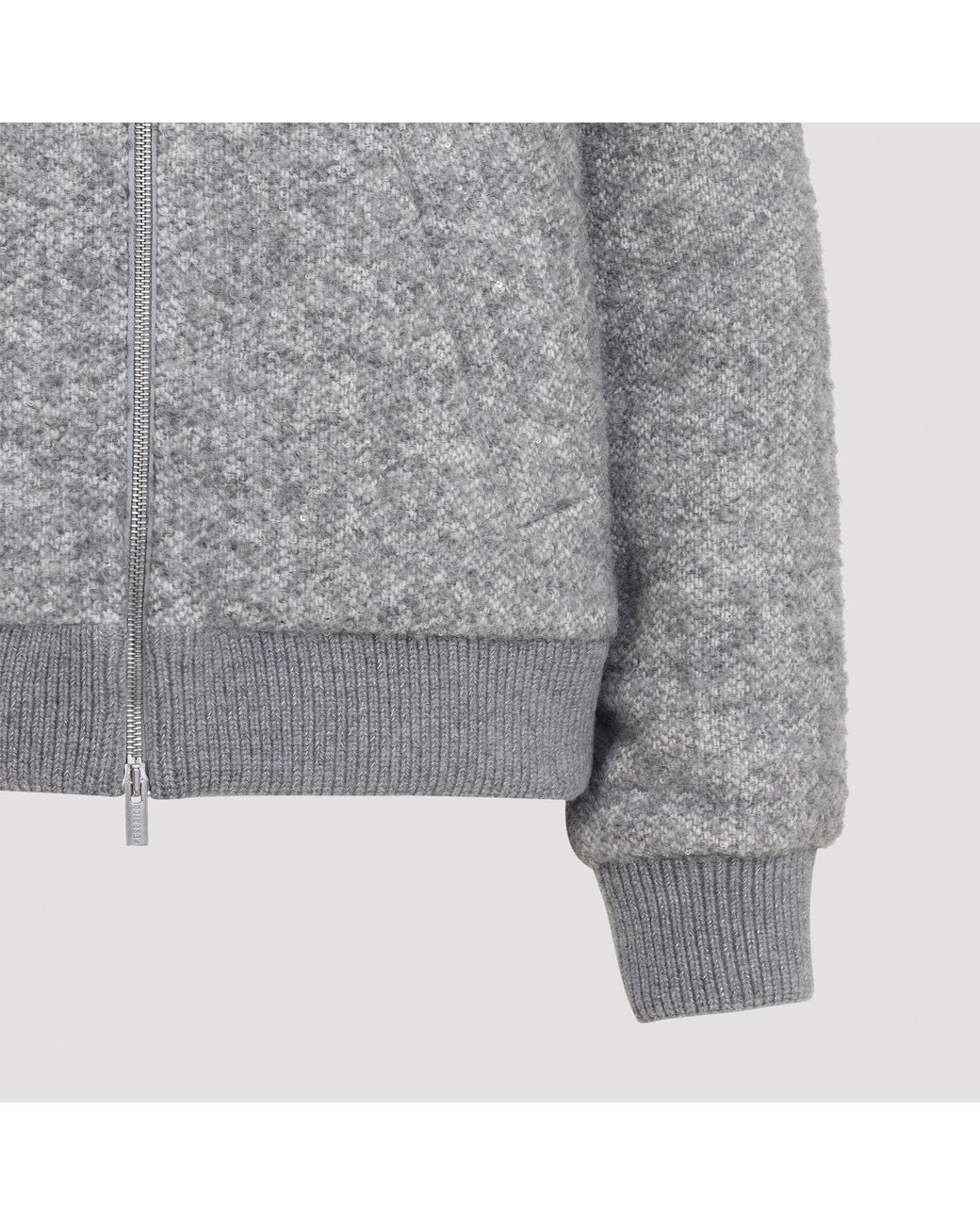 Peserico Gray Grigio Mercurio Bouclè Bomber