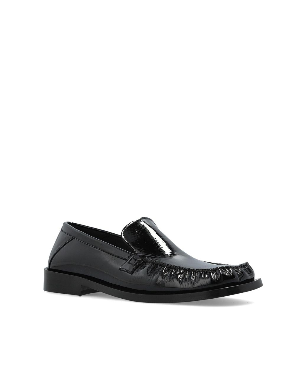 The Attico Black Charles Leather Loafers 20Mm