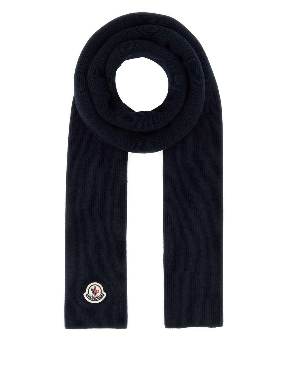 Moncler Blue Midnight Wool Scarf