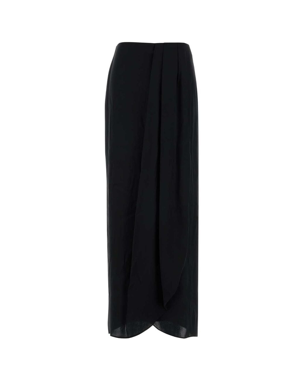 Maison Margiela Black Satin Skirt