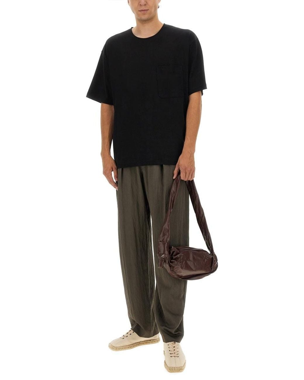Lemaire Black Relaxed Fit T Shirt