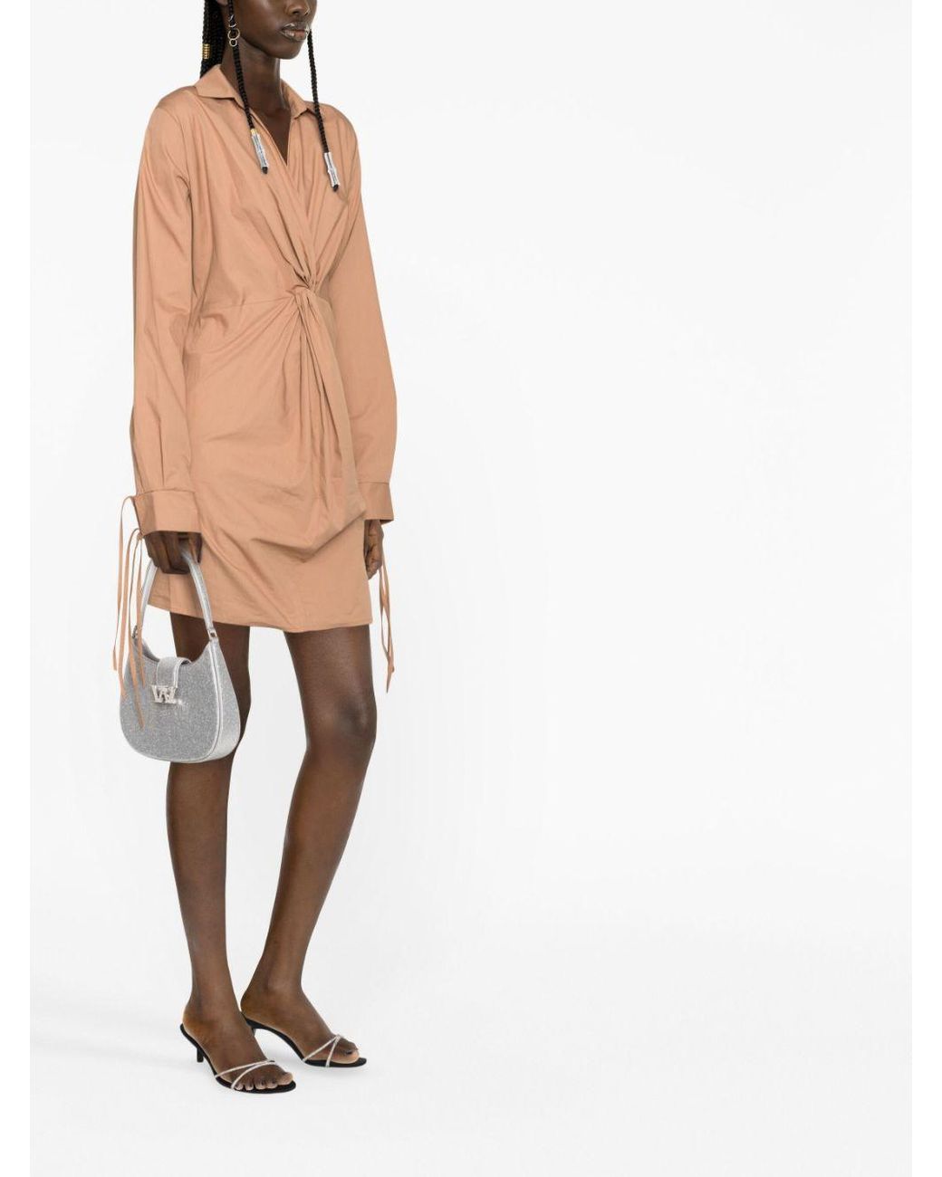 ANDREADAMO Pink Andreadamo Cotton Mini Dress