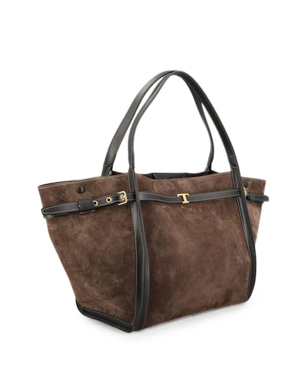 Tod's Brown T Timeless Medium Leather Tote Bag