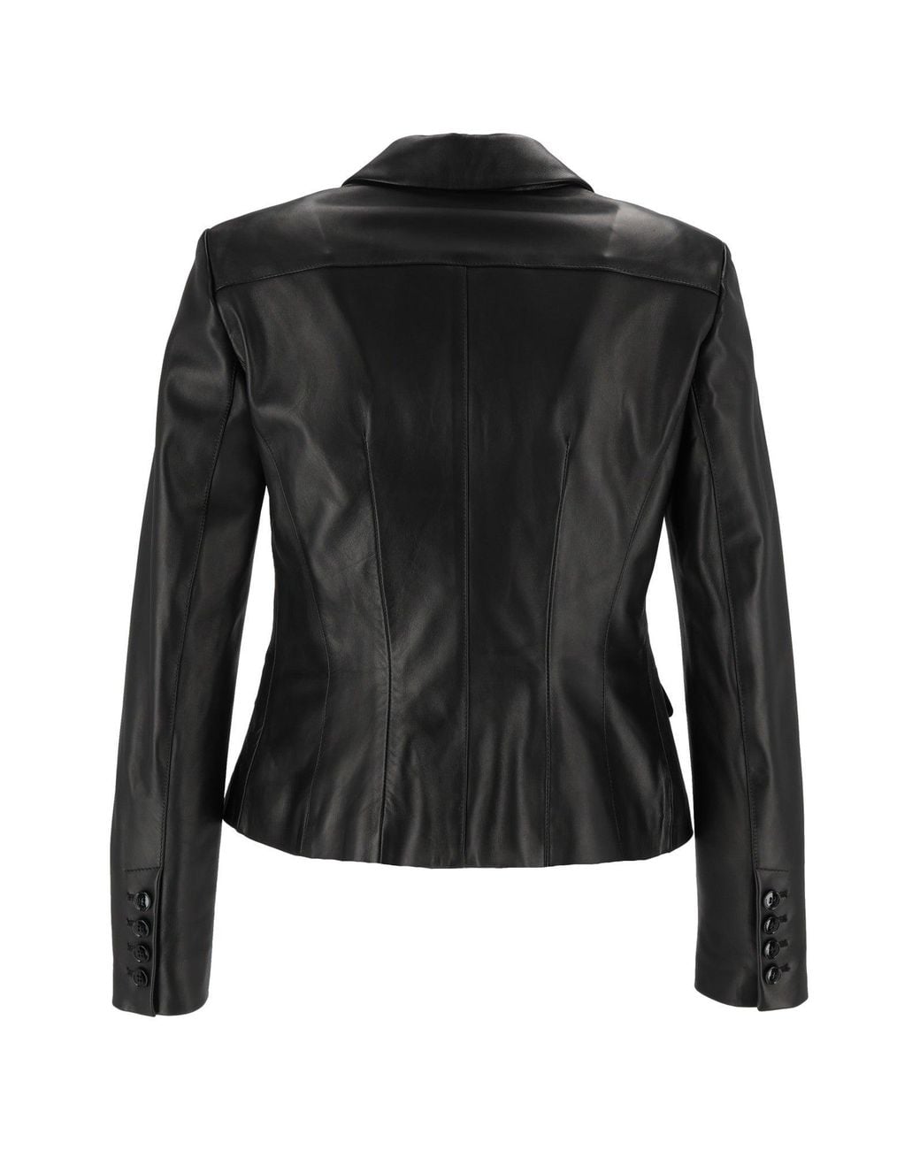 Elisabetta Franchi Black Sheepskin Leather Jacket