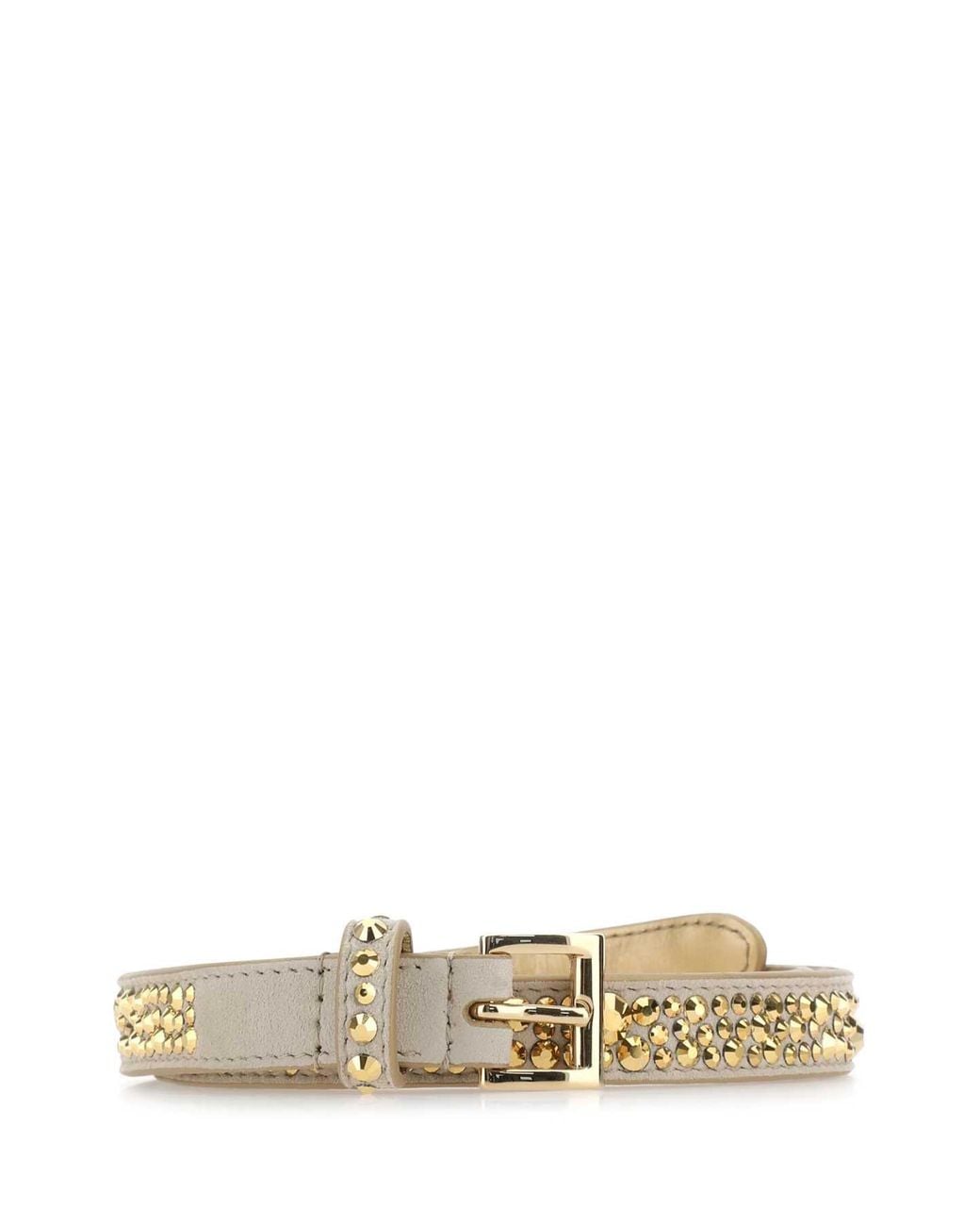 Prada Multicolor Embellished Suede Belt