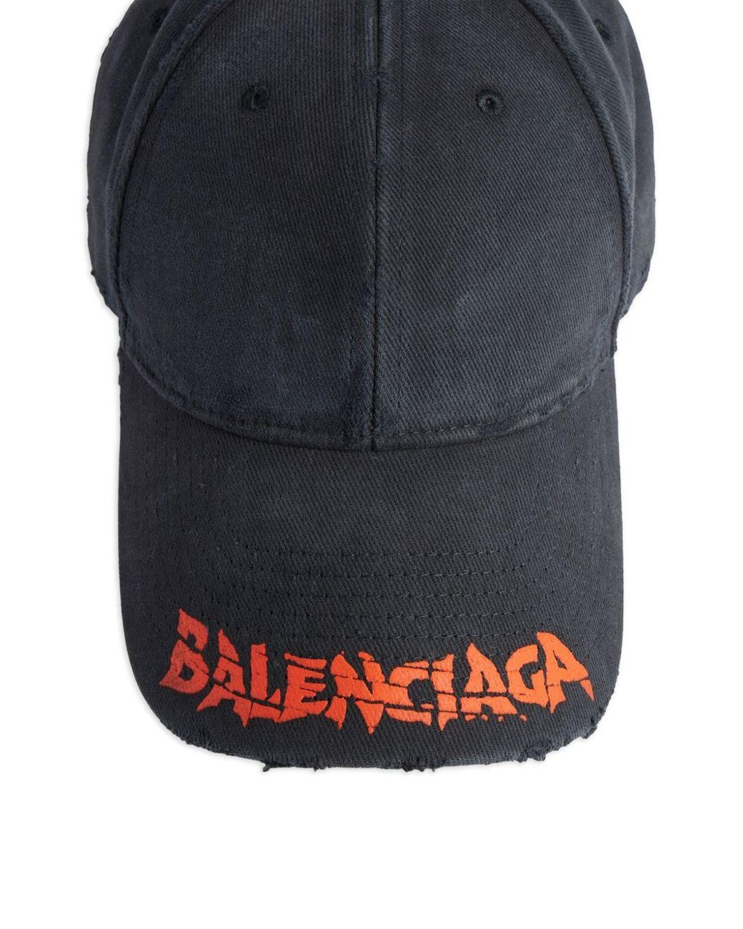 Balenciaga Gray Logo Cotton Baseball Cap