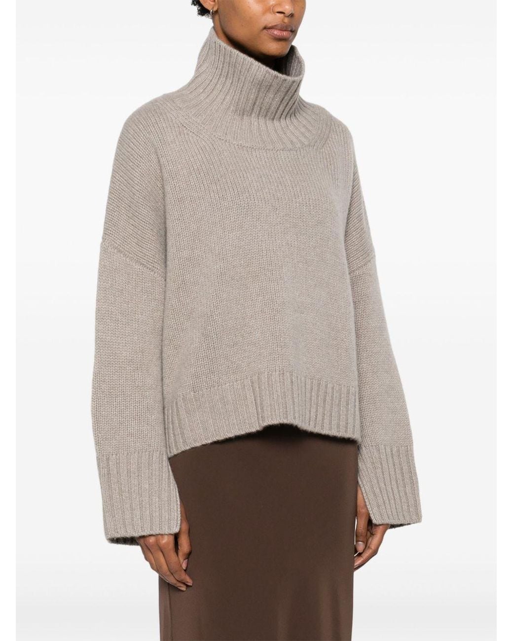 Soft Goat Natural Girlfriend Cashmere Turtle-Neck Jumper