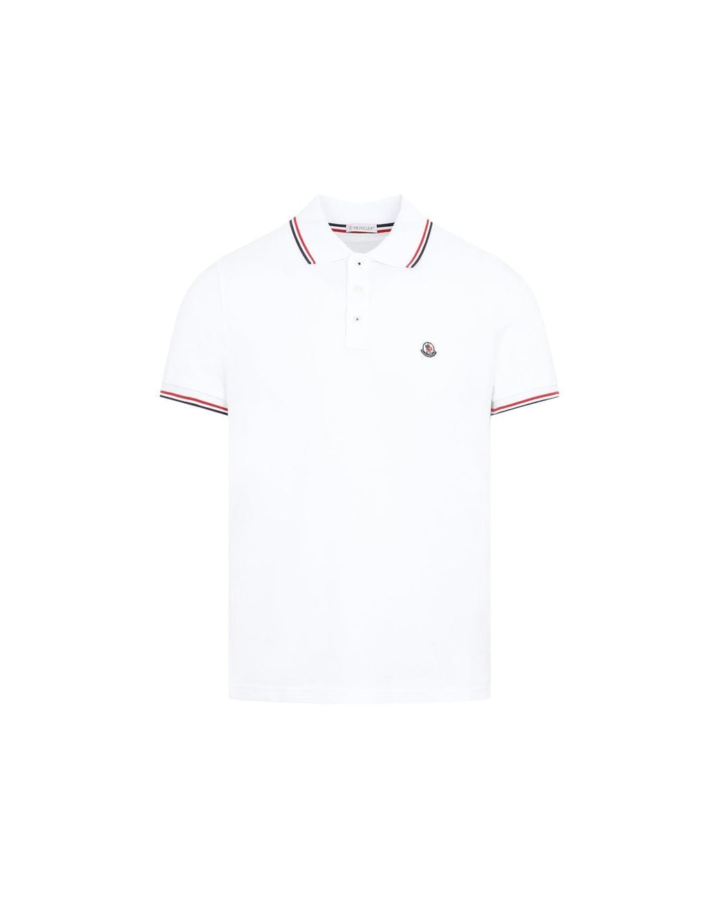 Moncler White Ss Polo T Shirt