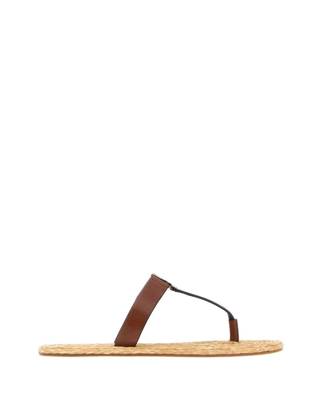 Saint Laurent Brown Braided Slippers