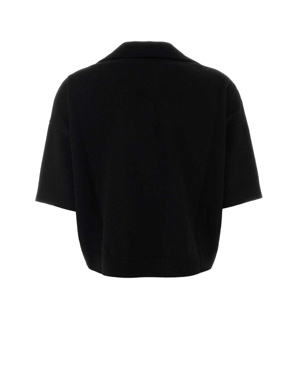 Etro Black Wool Blend Polo Shirt