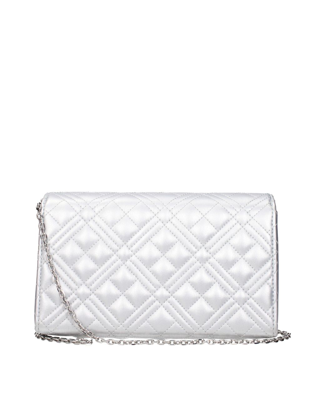 Love Moschino White Polyurethane/ Pochette