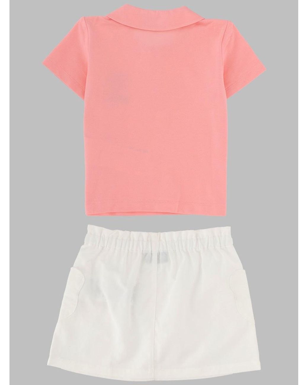 Moschino Pink Polo-Shirt And Skirt Set