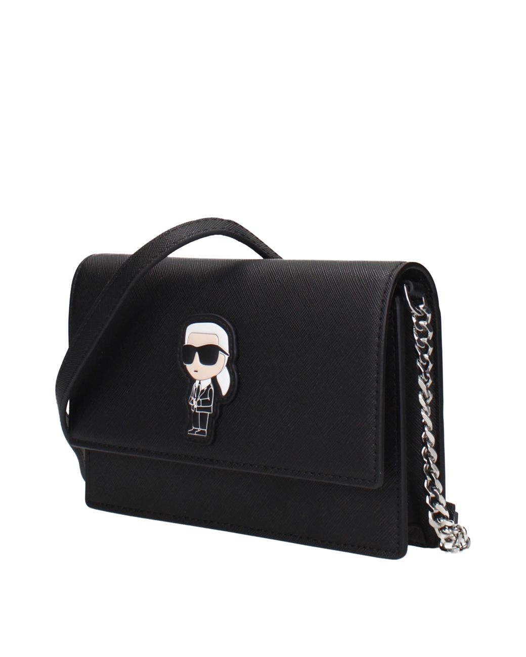 Karl Lagerfeld Black Bags With Tracolla Icon Polyurethane And