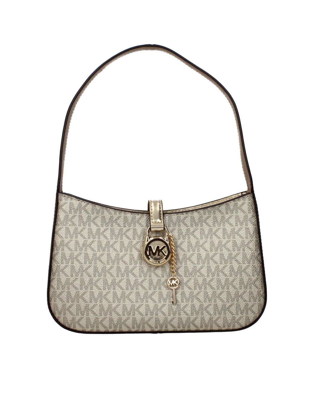 Michael Kors Gray Lyra Handbag Fabric/Pale