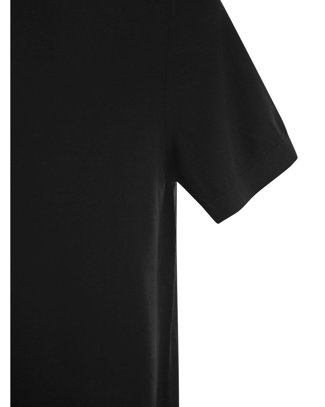 Fedeli Black Baumwoll -T -Shirt