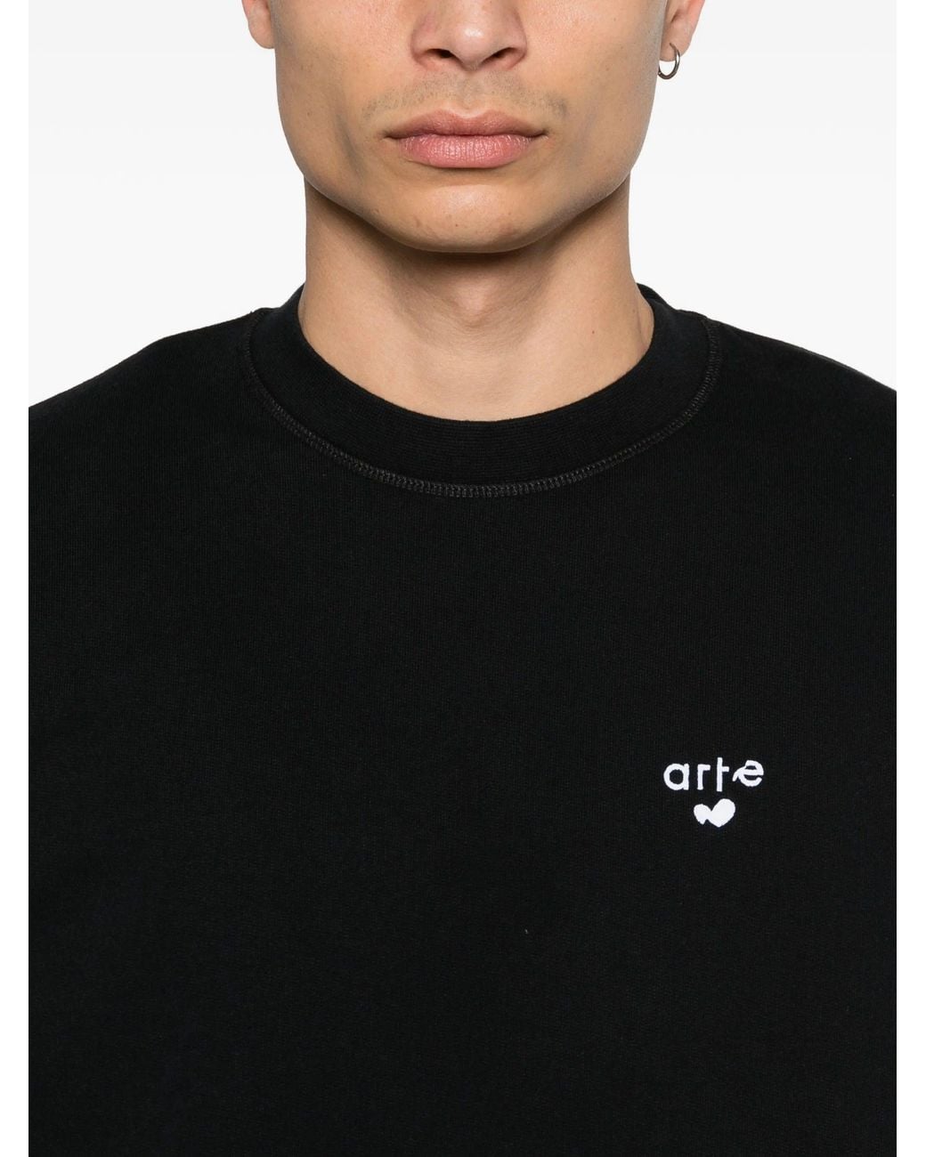Arte' Black Heart Logo Crewneck