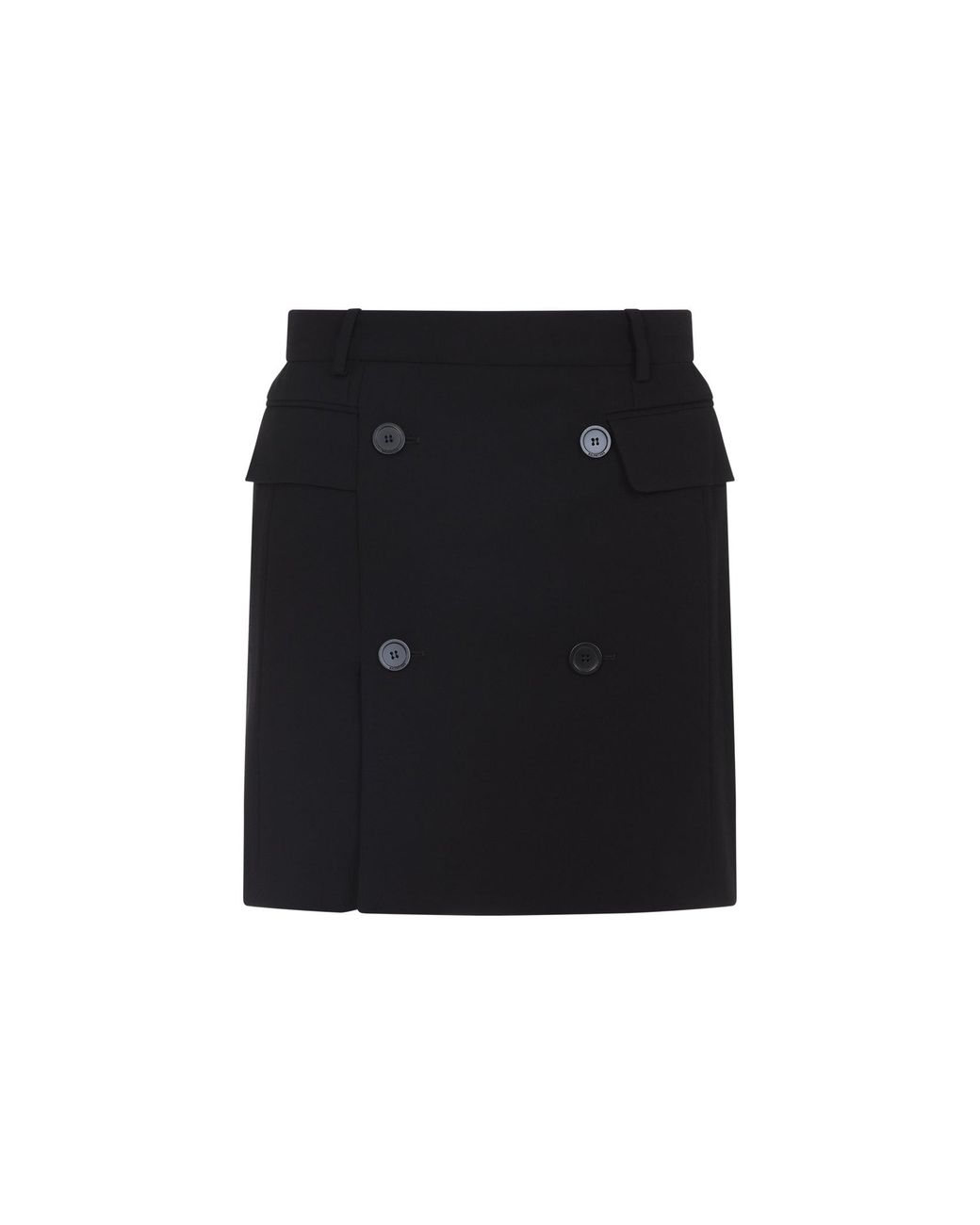 Balenciaga Black Twill Mini Skirt Viscose
