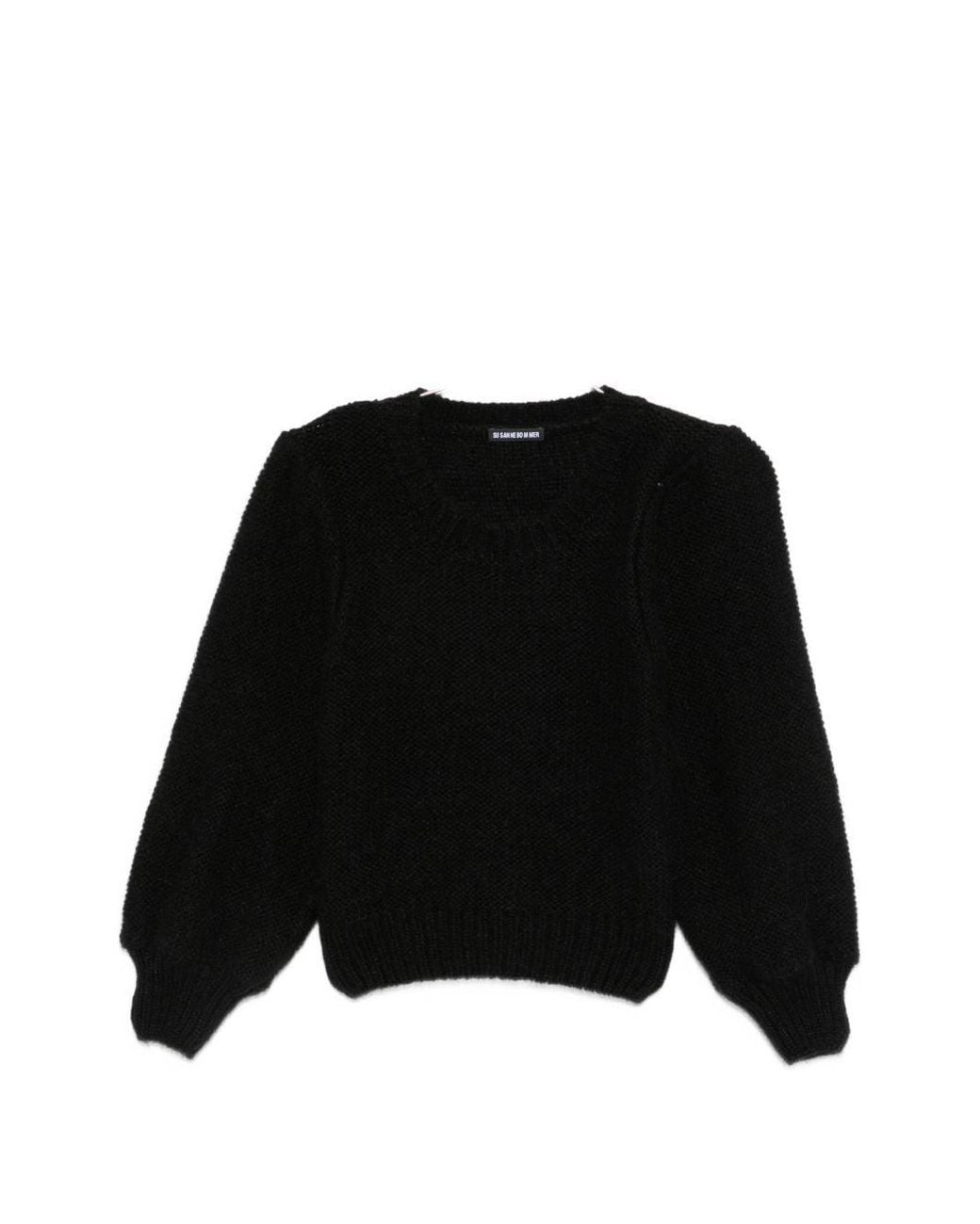 Susanne Bommer Black Wool Crewneck Jumper
